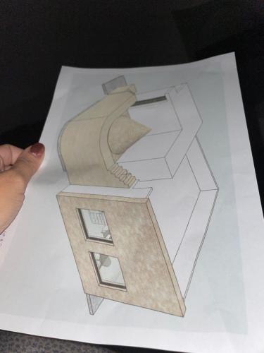 a drawing of a house on a piece of paper at Villa Romina in Selva di Fasano