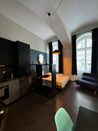 Et sittehjørne på Apartments in the heart of Prague