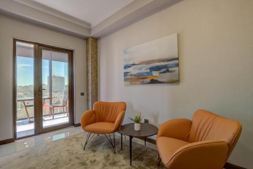 Χώρος καθιστικού στο Hotel Lulu