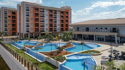 an image of a resort with several pools at Alta Vista Thermas Resort Torre 2, Apartamento 201 in Caldas Novas