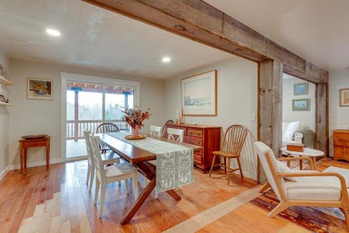 a dining room with a table and chairs at Expansive Wilmot Escape with Deck Near Skiing! in Wilmot