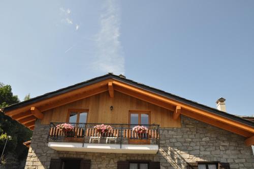 Balkoni atau teres di Le Foyer de la Ferme
