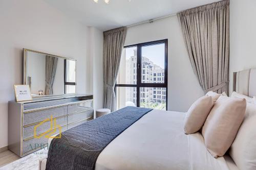 Postel nebo postele na pokoji v ubytování Luxury apartment in Madinat Jumeirah Living