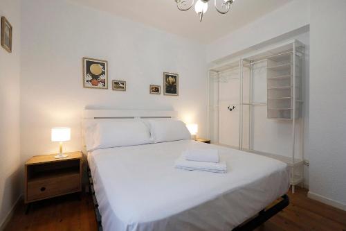 Postelja oz. postelje v sobi nastanitve Oleta 9 Acogedor apartamento en San Sebastian