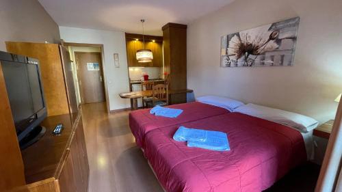 Postel nebo postele na pokoji v ubytování Apartamentos Los Lagos