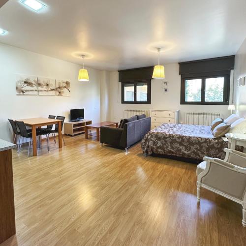 Χώρος καθιστικού στο Apartamentos Turísticos Real Valle Ezcaray