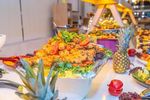 a buffet of food on a table at Far Life Hotel in Antalya