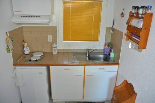 Η κουζίνα ή μικρή κουζίνα στο Biscarrosse Lac Navarrosse Duplex avec mezzanine classé 1 étoile