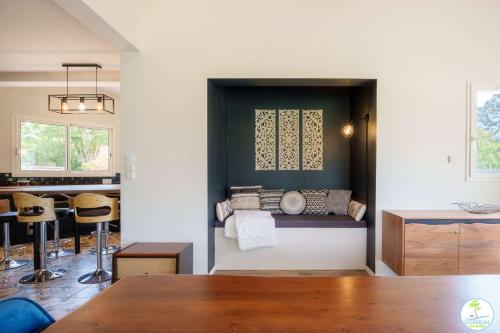 Χώρος καθιστικού στο Villa avec Piscine 24 couchages