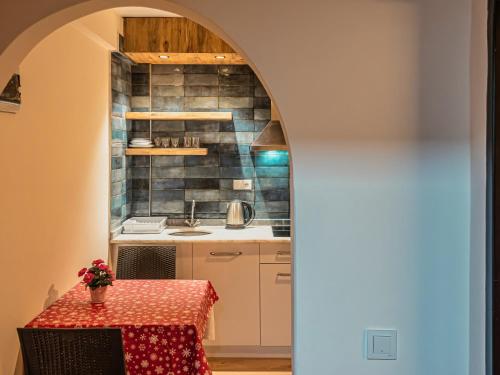 Dapur atau dapur kecil di Bella Rose Apart Hotel, Alanya