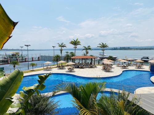 - Vistas a la piscina del complejo en O melhor Flat do Lake Side, en Brasilia