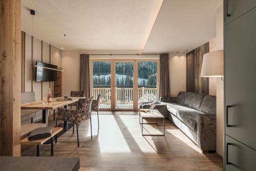Posezení v ubytování Jagdhof PURE Mountain Appartements