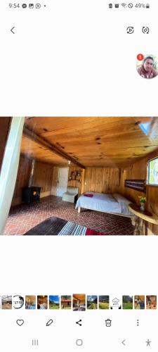 dos fotos de una habitación con una cama en ella en Rancho Don Efrain, 