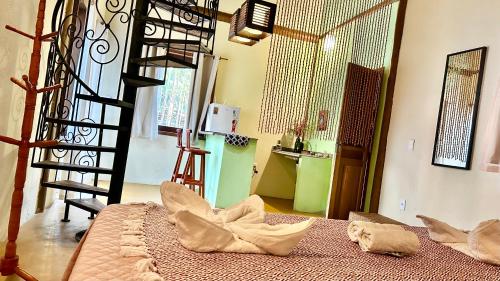 Postel nebo postele na pokoji v ubytování Gaia Eco Glamping - Instituto Almas Livres