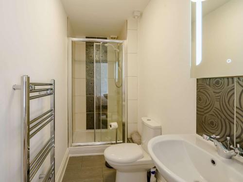 a bathroom with a toilet and a sink and a shower at 2 bed property in Keswick 86249 in Rosthwaite