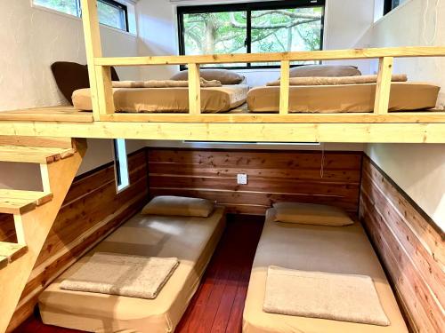 a room with bunk beds in a tiny house at カナカヴィレッジ in Ogasawara