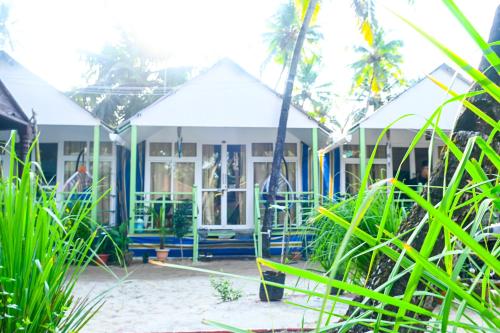 a house under construction in the middle of plants at SUNBATH beach EXOTICA in Canacona
