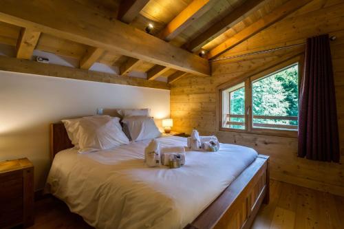 Posteľ alebo postele v izbe v ubytovaní Delys - Renovated - Beside Park - Climbing wall - Hikes - Mont-Blanc views