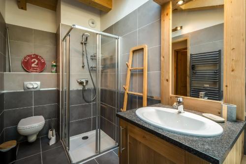 Kúpeľňa v ubytovaní Delys - Renovated - Beside Park - Climbing wall - Hikes - Mont-Blanc views