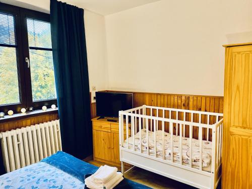 Postel nebo postele na pokoji v ubytování SPA Pod Javory