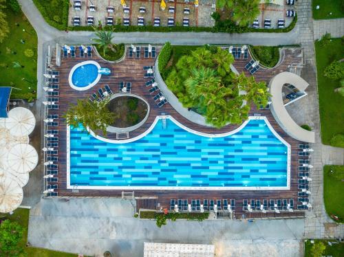 an overhead view of a swimming pool at a resort at Labranda Alantur in Alanya