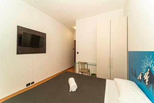 Hotel Cristallo Torinoにあるテレビまたはエンターテインメントセンター