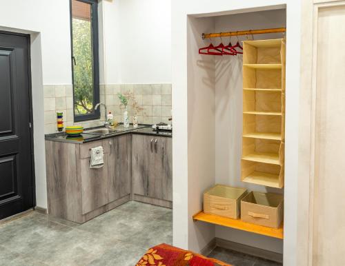 Kuchyň nebo kuchyňský kout v ubytování Art Rooms Garni
