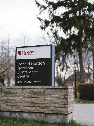 a sign for a hospital and conference centre at Donald Gordon Hotel and Conference Centre in Kingston
