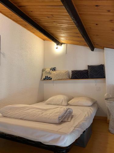 Postel nebo postele na pokoji v ubytování T3 entièrement climatisé en accès direct à la mer 50m