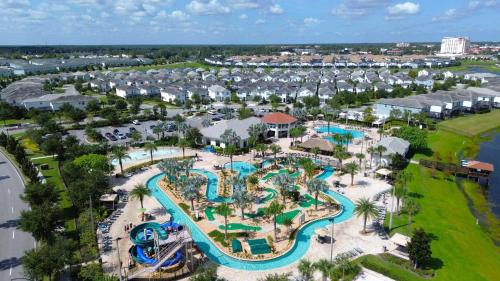an aerial view of a pool at a resort at Family 4BR w Private Pool near Disney Parks in Kissimmee