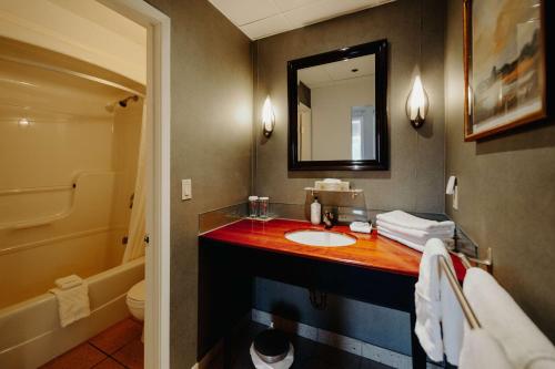 a bathroom with a sink and a mirror at Mercer Hotel Downtown; BW Premier Collection in Stratford