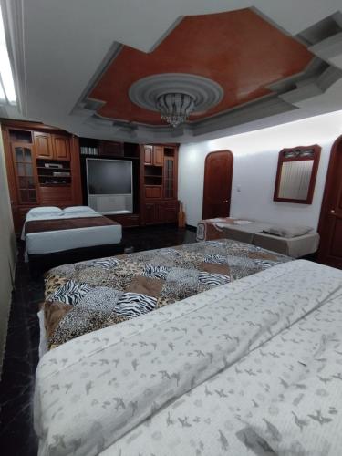 Postel nebo postele na pokoji v ubytování Hotel Miluansa