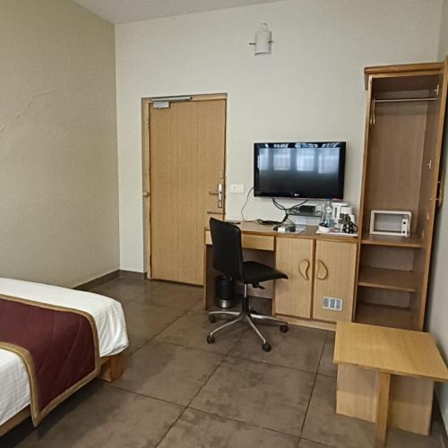 TV o dispositivi per l'intrattenimento presso Classic Boutique Hotel & Luxury Service Apartments