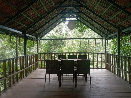 Balkón nebo terasa v ubytování Tree House Wayanad