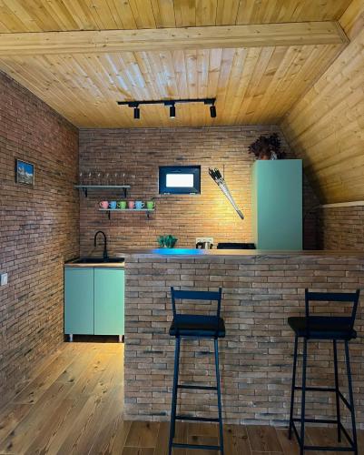 Una cocina o zona de cocina en Memoria Kazbegi