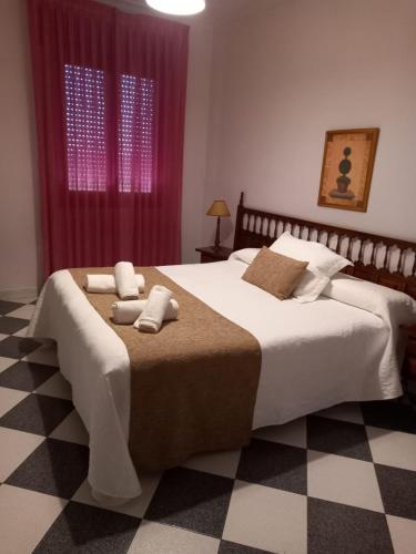 Postel nebo postele na pokoji v ubytování Hostal El Fogon De Felisa