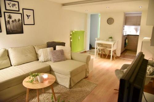 Area soggiorno di Anzère, appartement cozy au coeur des Alpes