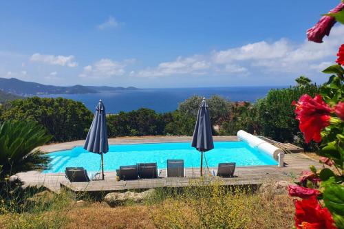 Photo de la galerie de l'établissement Villa à Pietrosella - Piscine, Vue Mer, Jardin & WiFi, à Pietrosella