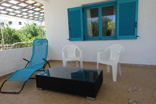 Posezení v ubytování Studio in Villa in Kalloni direkt am Meer