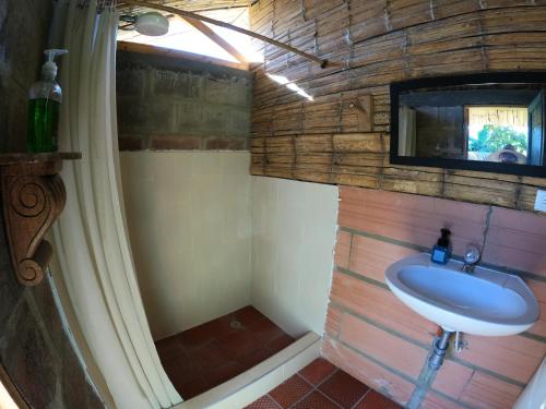 Koupelna v ubytování Hostal Payaca