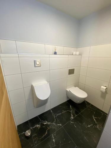 Ένα μπάνιο στο Ferienhaus BUK