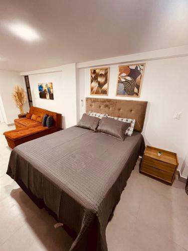 Ліжко або ліжка в номері Loft Luxo intermares vista mar