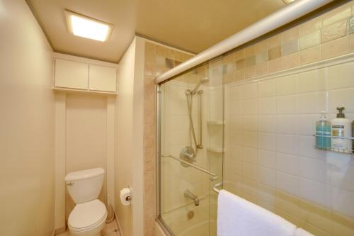 A bathroom at Charming Saugatuck Condo with Private Deck and Grill!