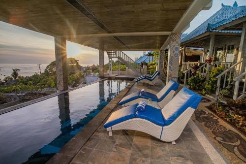 Balkón nebo terasa v ubytování Nusa View - Oceanfront Rentals
