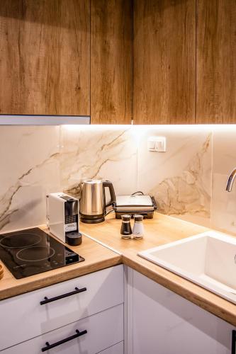 Η κουζίνα ή μικρή κουζίνα στο Agia Sofia luxury suite & spa