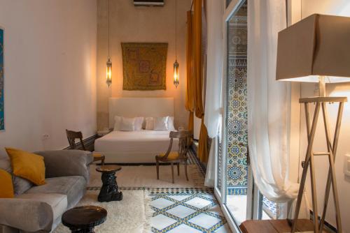 Postel nebo postele na pokoji v ubytování Riad Palais Bahia Fes