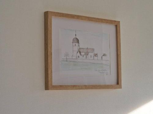 a picture of a building on a wall at "Le Bisontin", studio cosy au calme, proche de la gare in Besançon