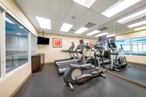 a gym with treadmills and elliptical machines at Fairfield Inn & Suites by Marriott Toronto Airport in Mississauga