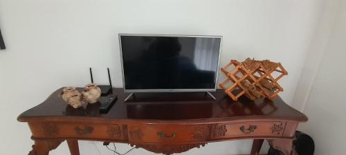 Televisyen dan/atau pusat hiburan di Vila dos Lírios -Tranquilidade e Natureza
