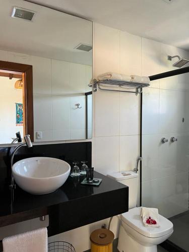 Ένα μπάνιο στο Pousada Villa Canaã